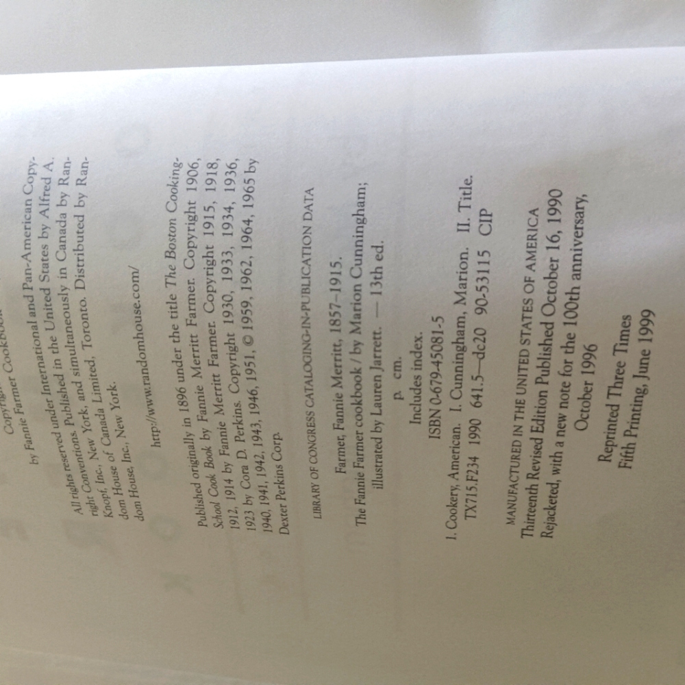 1999 FANNIE FARMER COOKBOOK, 100th Anniversary Edition - Picture 7 of 10